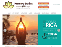 Tablet Screenshot of harmonyyogastudios.com